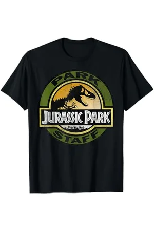 Jurassic Park Staff Retro Distressed Logo T-Shirt