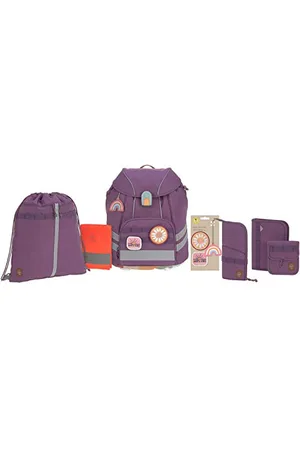 LÄSSIG 7-teiliges Schulranzen Set Kinder/School Set Flexy Unique