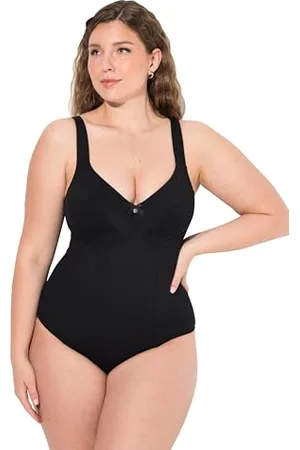 Ulla Popken Damen Body, Softcups, ohne Bügel, Rücken-Cut-Out, Cup C-E Dessous, , 95D