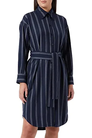 Seidensticker Damen Kleid - Fashion - Regular Fit - tailliert – Langarm,Blau,44