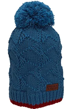 Sterntaler Baby Jungen Mütze Baby Bommelmütze Flechtmuster Mütze - Mütze Baby - gefüttert mit Baumwollfleece - , 55