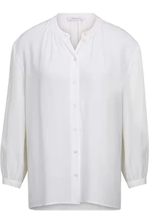 Tamaris Damen Stehkragen Bluse ANNECY Weiß 42