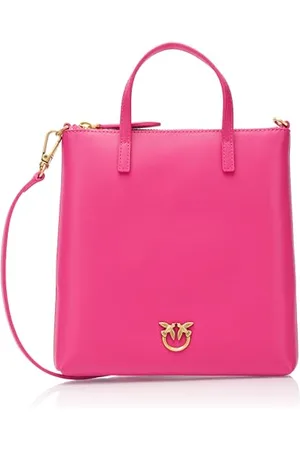 Pinko Damen Mini-Shopper aus Kalbsleder aus Seide Tasche, N17q_pink Antique Gold