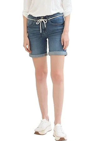 TOM TAILOR Damen Bermuda Shorts , mid stone wash denim, 36