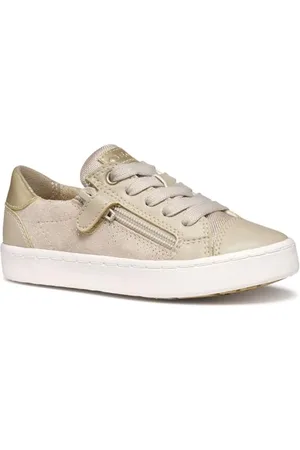 Geox J Kilwi Girl A Sneaker, Beige/Platinum, 29 EU
