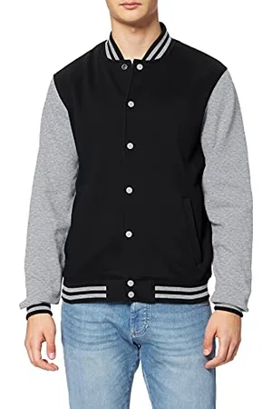 Build Your Brand Herren Sweat College Jacket Jacke, per pack , X-Large (Herstellergröße: XL)