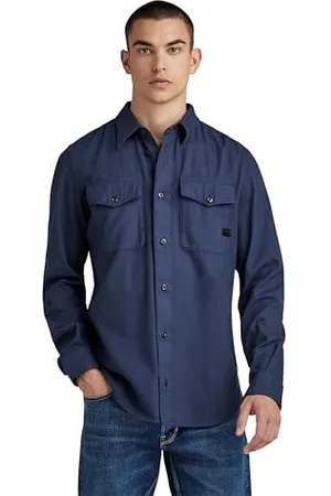 G-Star RAW Herren Marine Slim Hemd, , L