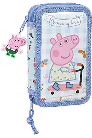 Safta Schulrucksack für Kinder, Hellblau/mehrfarbig, 125x40x195 mm, Federmäppchen 28 Stück