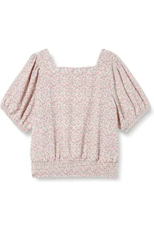 NAME IT Mädchen NLFFIBBA SS Short TOP T-Shirt, Shadow Lime/AOP:AOP, 170W / 176L