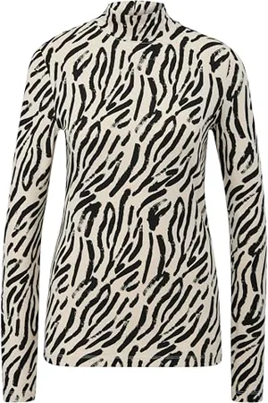 QS by s.Oliver Langarmshirt mit Stehkragen