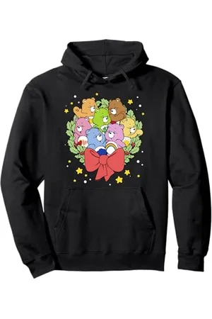 Care Bears Christmas Stars Holiday Wreath Group Shot Pullover Hoodie