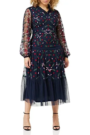 Frock and Frill Damen Blumenstickerei Kleid für besondere Anlässe, , 40