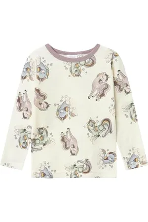 NAME IT Mädchen Nmfwillitus Wool Top Noos Langarmshirt, , 98 EU