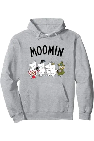 Moomin Mumin Family Walking Pullover Hoodie