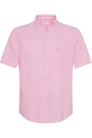 Brax Herren Style Dan S Cotton Linen SLUB Kurzarnhemd, ,XL