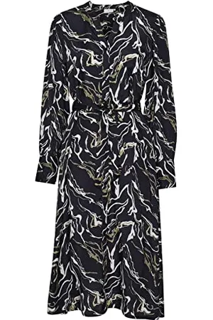 Kaffe Damen, Midi, Bedruckt, Lange Ärmel Lässiges Kleid, , 36