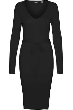 VERO MODA Female Strickkleid VMSABA Midikleid