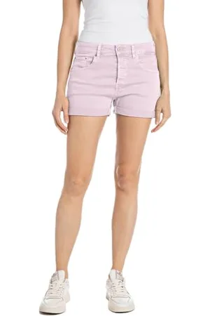 Replay Damen Jeans Shorts Anyta Baggy-Fit, (Rosa), 31