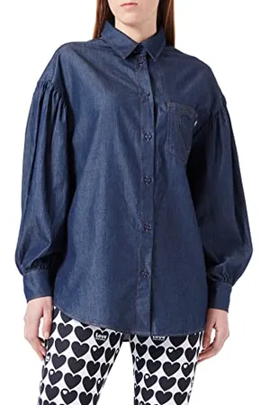 Moschino Damen With Puffy Long Sleeves Shirt, , 38 EU