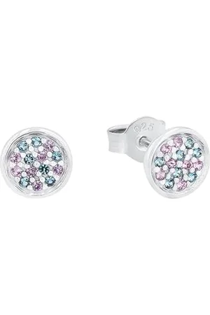 Prinzessin Lillifee Ohrstecker 925 Sterling Silber Mädchen Kinder Ohrschmuck, mit Zirkonia synth., 0,7 cm, Silber, Kommt in Schmuck Geschenk Box, 2031155