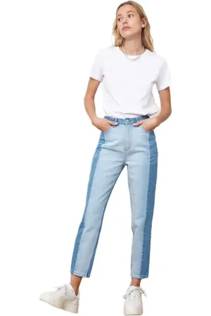 Trendyol Damen Mom With High Waist Jeans, , 34 EU