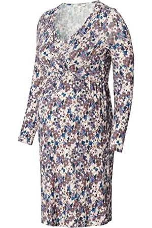 ESPRIT Damen Dress Nursing Long Sleeve All-over Print Kleid, , 34 EU