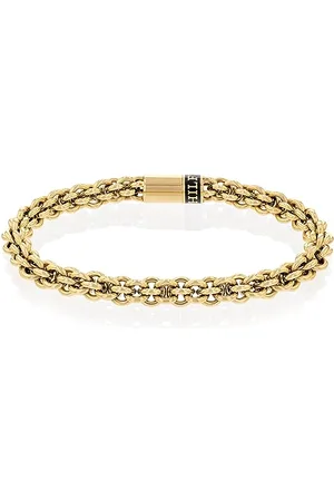 Tommy Hilfiger Schmuck für Herren: 23K Vergoldetes Kettenarmband und Silberfarbene Edelstahlkette