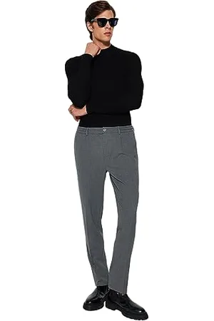 Trendyol Herren Gerade Schlank Normale Taille Hose