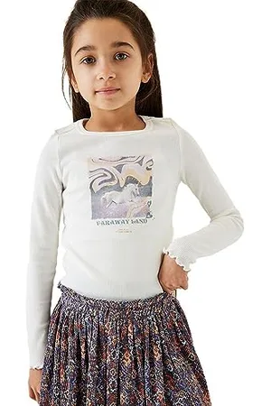 Garcia Kids Mädchen T-shirt Long Sleeve T-Shirt, Off White (53), 134 EU