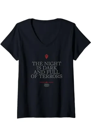 Game of Thrones Damen Night is Dark T-Shirt mit V-Ausschnitt
