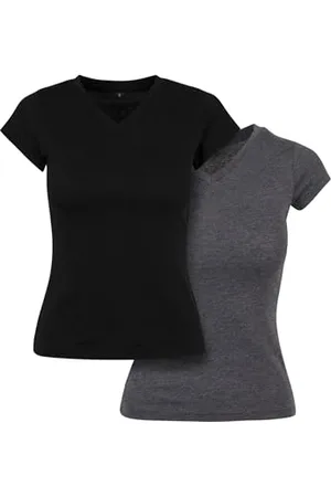 Build Your Brand Damen By062a Ladies Basic Tee 2-Pack T-Shirt, , L EU