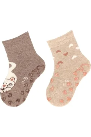 Sterntaler ABS -Krabbelsocken 2er Pack Katze für Mädchen - Babysocken mit Anti -Rutsch -Noppen auf Spann und Sohle - Antirutsch Socken für Babys im Set mit Motiv - , 18