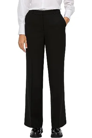 QS by s.Oliver Regular: Wide Leg Hose aus Viskosemix 44/REG