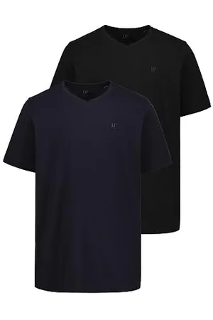 JP 1880 Herren große Größen Übergrößen Menswear L-8XL T-Shirts, Basic, 2er-Pack, V-Ausschnitt, Halbarm, bis 8 XL XL 711318130-XL