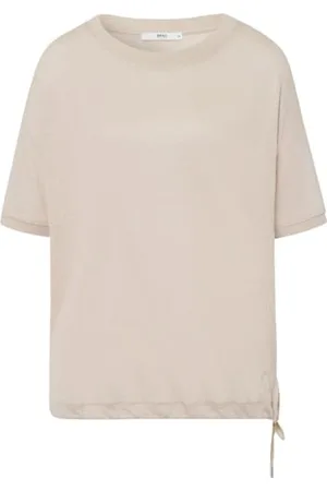 Brax Damen Style Candice Linen Single Jersey Solid T-Shirt, , 38