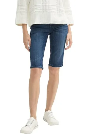TOM TAILOR Damen Bermuda Jeans Shorts , mid stone wash denim, 27