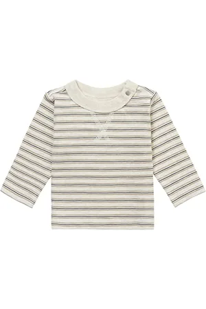 Noppies Baby Baby-Jungen Boys Tee Moulton Long Sleeve T-Shirt, RAS1202 Oatmeal-P611, 56