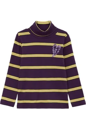 QS by s.Oliver Junior Mädchen Langarmshirt mit Pailletten Lilac 92