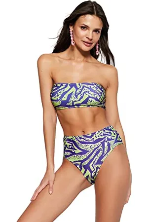 Trendyol Damen Women Animal Print Knit Bikini Set Baby Badebekleidung, , 40