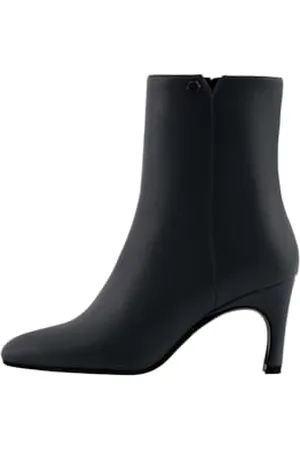 Armani Exchange Damen Mary, metallic Logo Stud Ankle Boot, Black, 39 EU