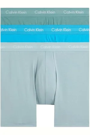 Calvin Klein Herren 3er Pack Boxer Briefs Baumwolle mit Stretch, Mehrfarbig (Vivid Blue/Arona/Sagebush Green), XS