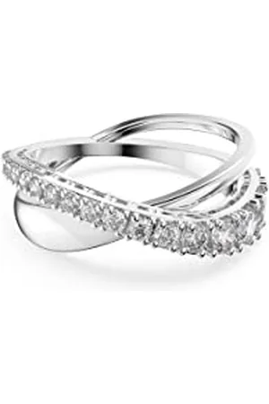 Swarovski Hyperbola Ring, Weiss, Rhodiniert