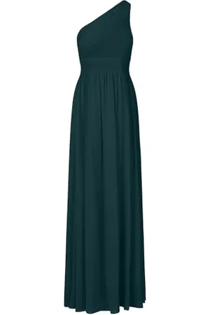 Apart APART One-Shoulder Abendkleid mit Plissee-Drapierung vorne, Smoke-Einsatz hinten, , 42