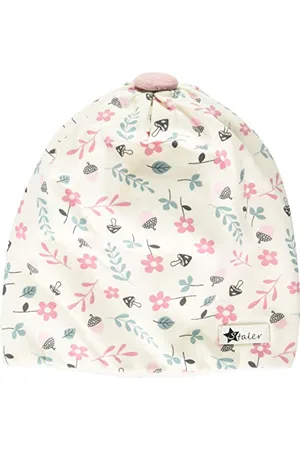 Sterntaler Mädchen Slouch-Beanie mit Pflanzen-, Pilz- und Nuss-Motiven