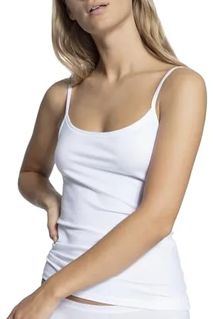 Calida Natural Comfort Spaghetti-Top Damen, aus hochwertiger Baumwolle, verstellbare Träger