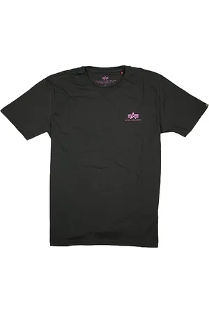Alpha Industries Basic T Small Logo T-Shirt für Herren Black/Magenta