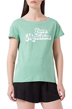 Moschino Womens Short Sleeves Boxy fit incotton Jersey T-Shirt, , 46