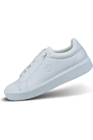Bugatti Damen Weiße Sneaker mit Elastischen Schnürsenkeln, Minimalistisches Design, Flexible Eva-Sohlen, Leichtgewichtiger Komfort und Perfekte Dämpfung, , 39 EU