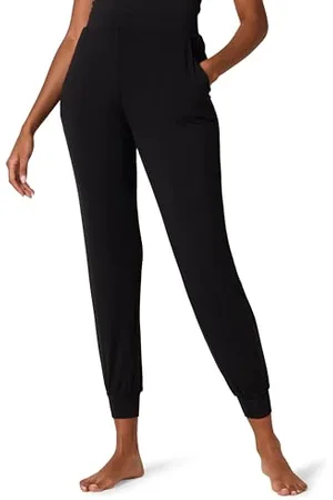 Amazon Damen Jogger-Pyjama-Hose Aus Leichtem Strickjersey Mit Taschen, , XXL