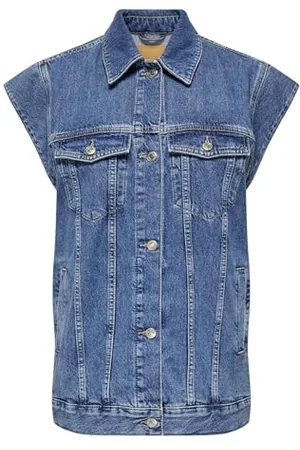 ONLY Damen Onlirene S/L DNM Waistcoat Cro Jumpsuit, , L